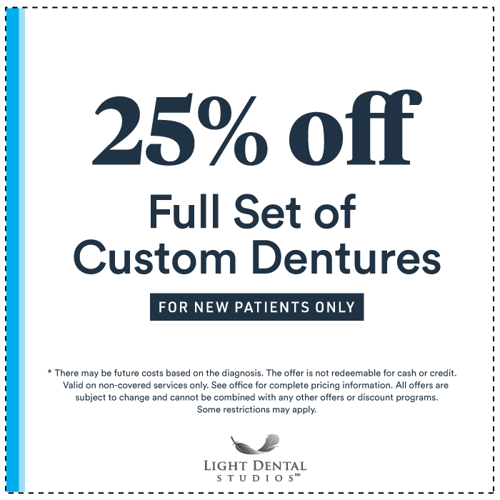 25% Off Full set of custom dentures