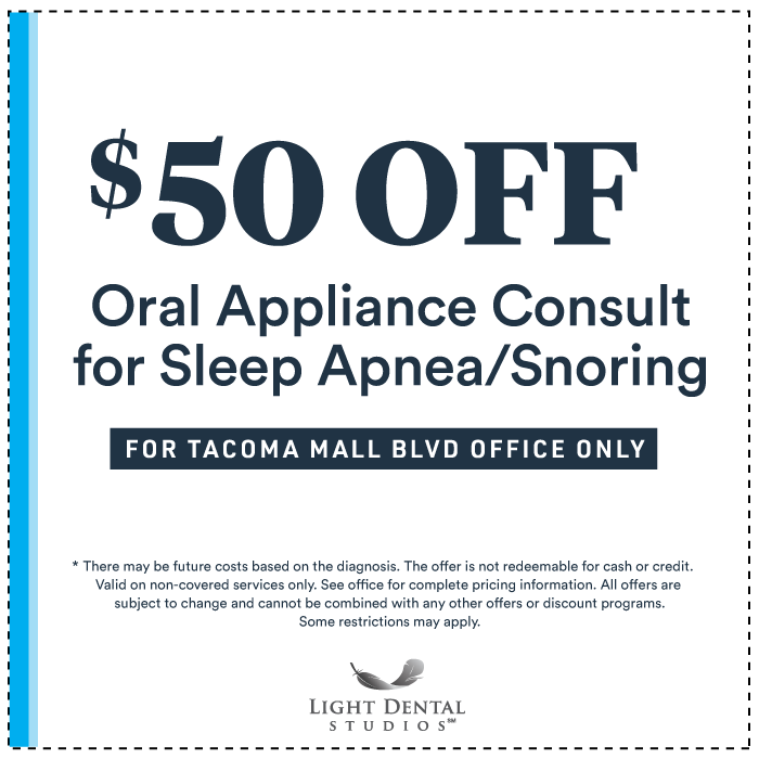 $50 off oral appliance consultation for sleep apnea or snoring